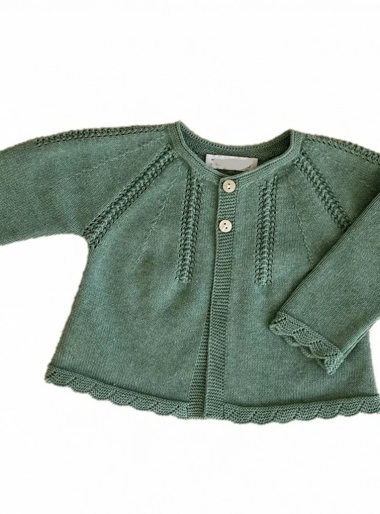 Unisex jacket in dry green. Very original