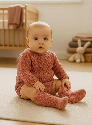 Unisex merino wool romper from the Dream Nest collection