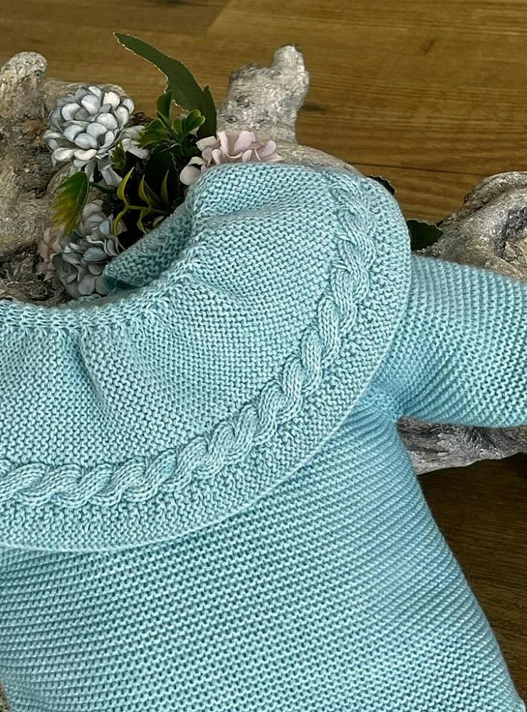 Unisex mint collection knit romper