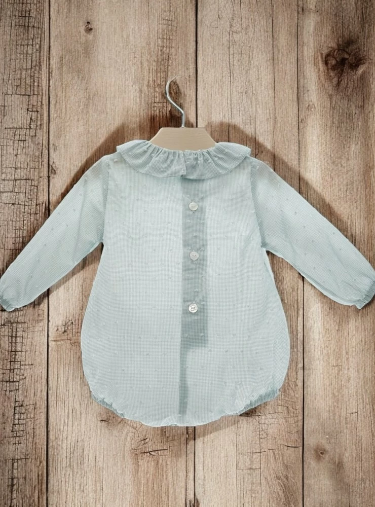 Unisex plumeti romper bodysuit from the Muslin collection
