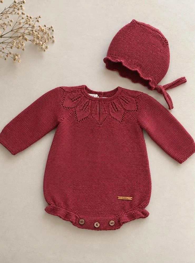 Unisex romper and bonnet set – Granada Collection