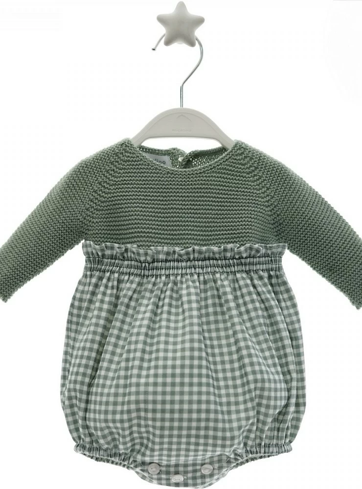 Unisex romper in knit and fabric, Isabella collection