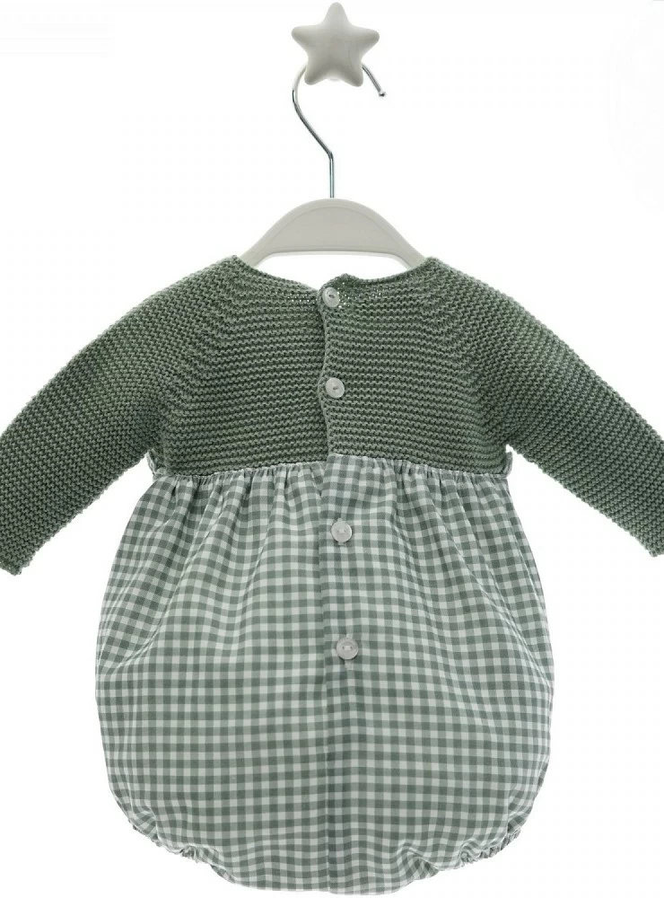 Unisex romper in knit and fabric, Isabella collection