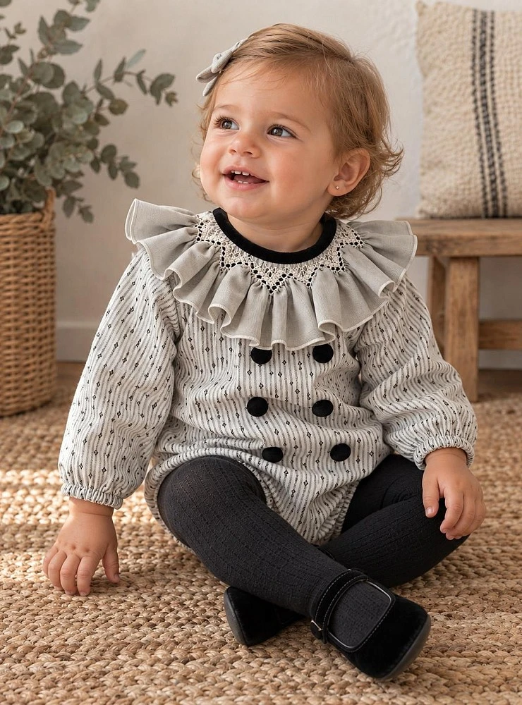 Unisex romper with detailed collar – Azabache Collection