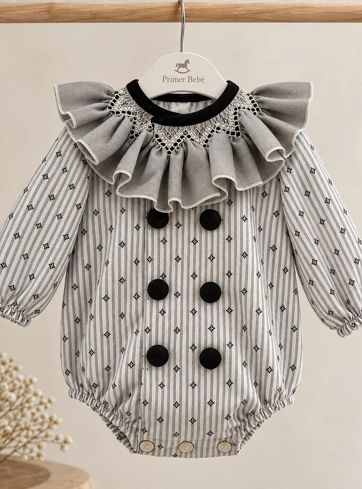 Unisex romper with detailed collar – Azabache Collection