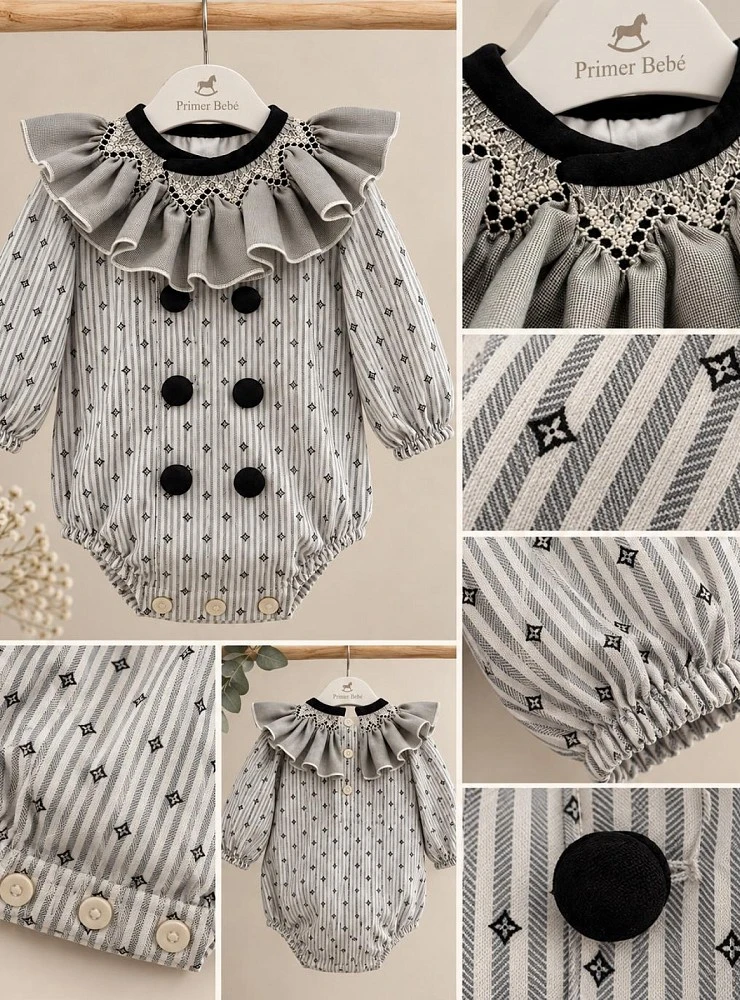 Unisex romper with detailed collar – Azabache Collection
