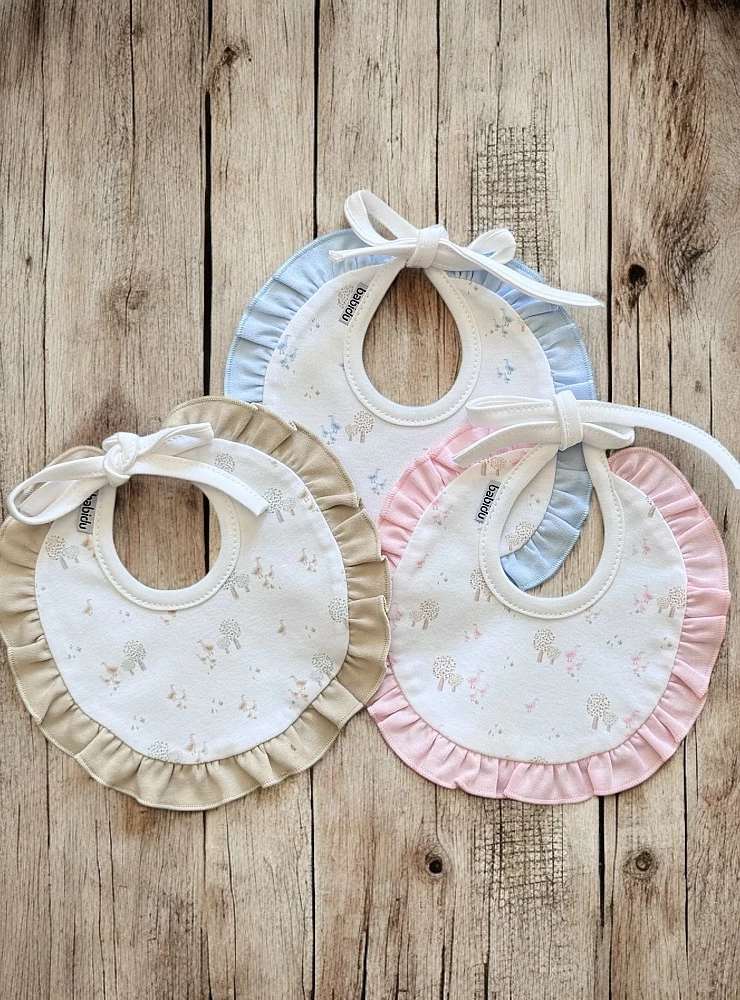 Unisex round cotton bib, Sendero collection