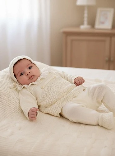 Unisex three-piece set. Ideal for formal occasions or special events.