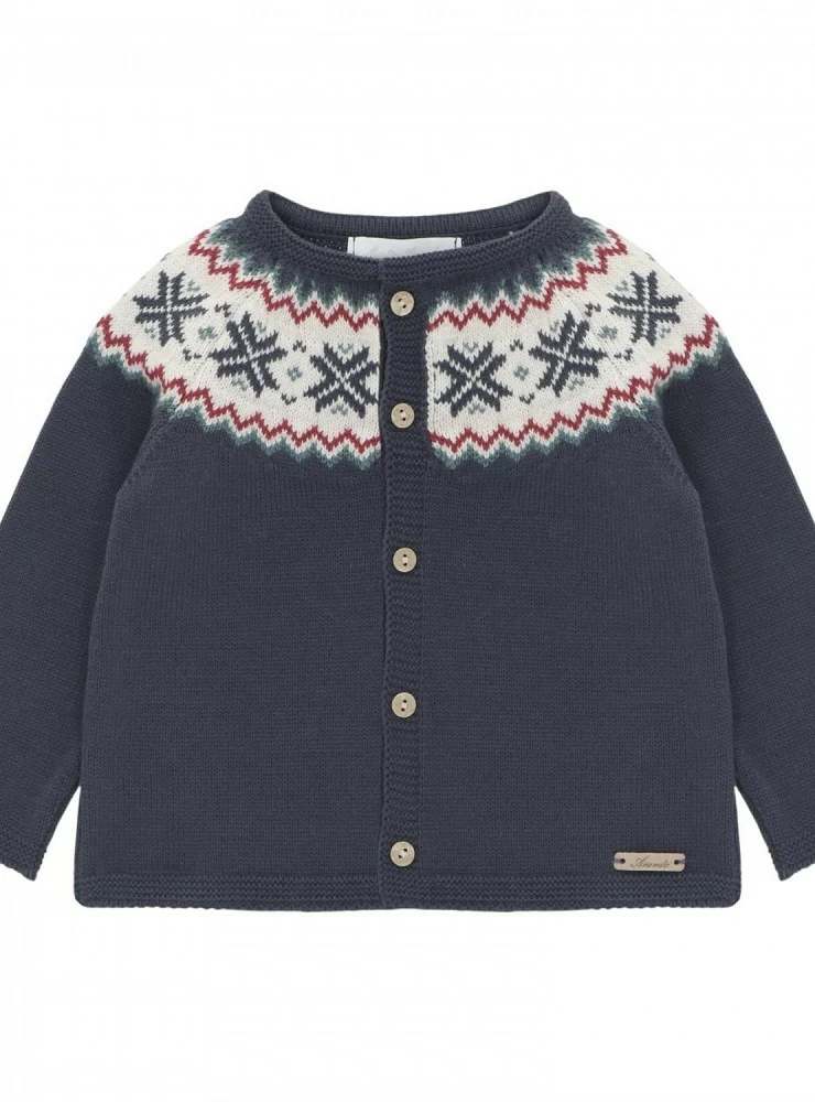 Unisex two-tone jacquard jacket from the Manchester collection