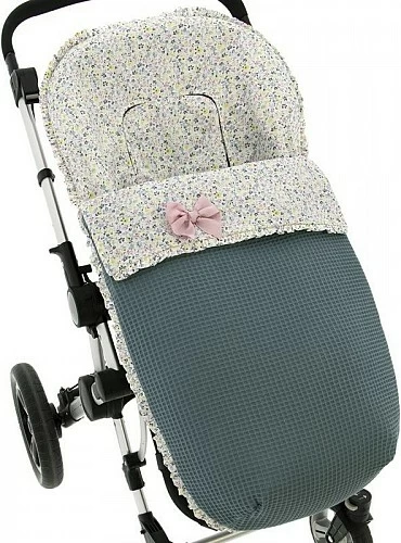 Universal chair bag for half-time. pink and dusty green. It is reversible