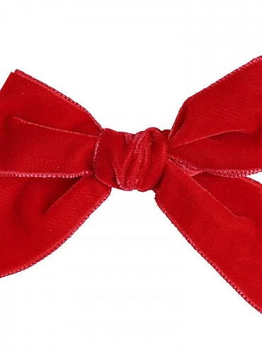 Velvet bow clip in various colors