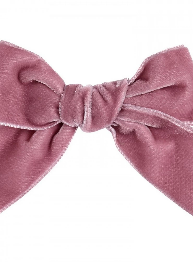 Velvet bow clip in various colors