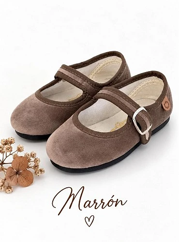 Velvet Mary Jane with buckle. Various colors