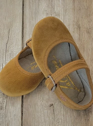 Velvet Mary Jane with buckle. Various colors