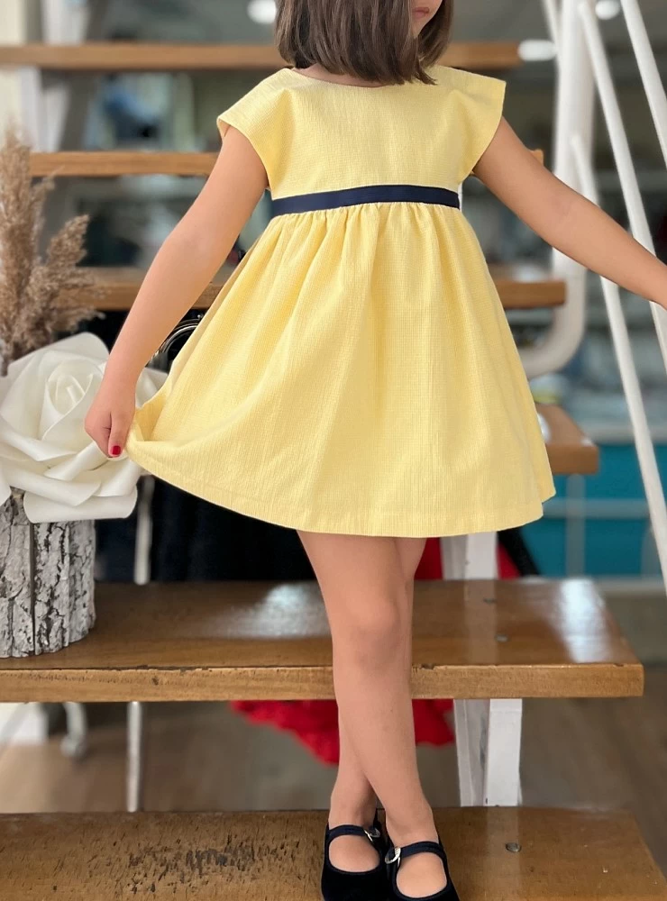 Vestido amarillo colección Lemon Blue de Eve Children