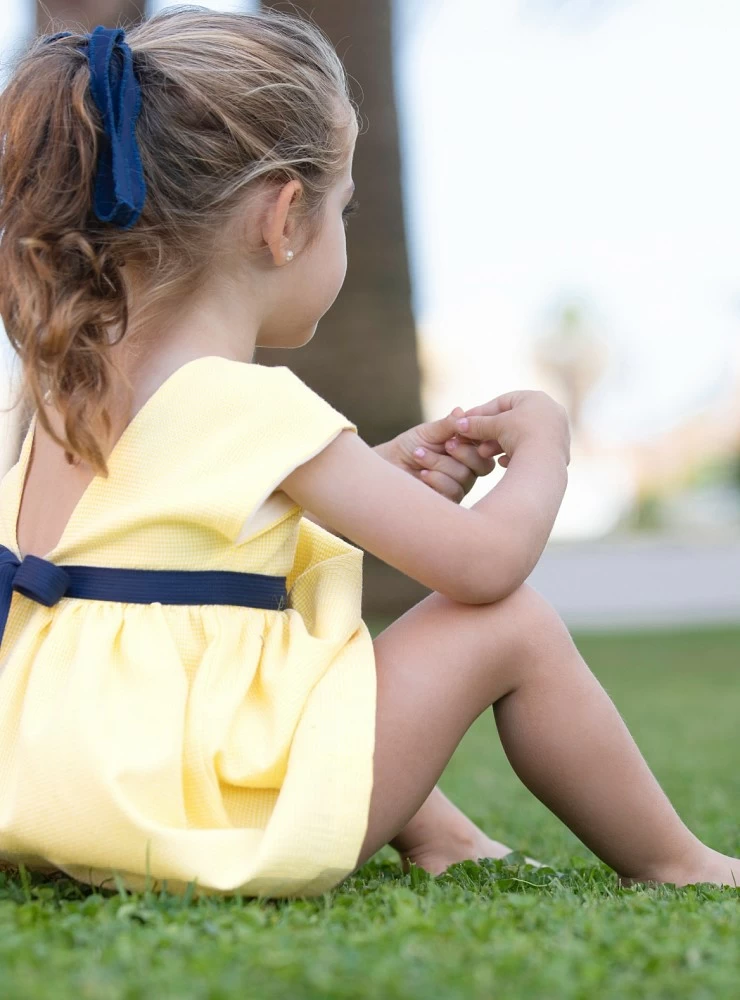 Vestido amarillo colección Lemon Blue de Eve Children