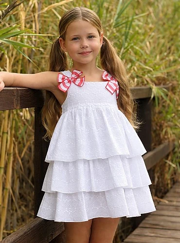 Vestido batista bordada colección Lazos