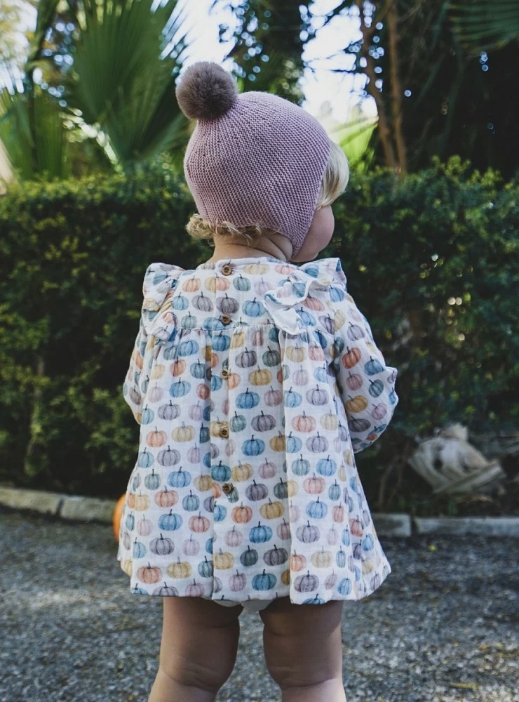 Vestido bebé niña coleccion Calabazas de José Varón