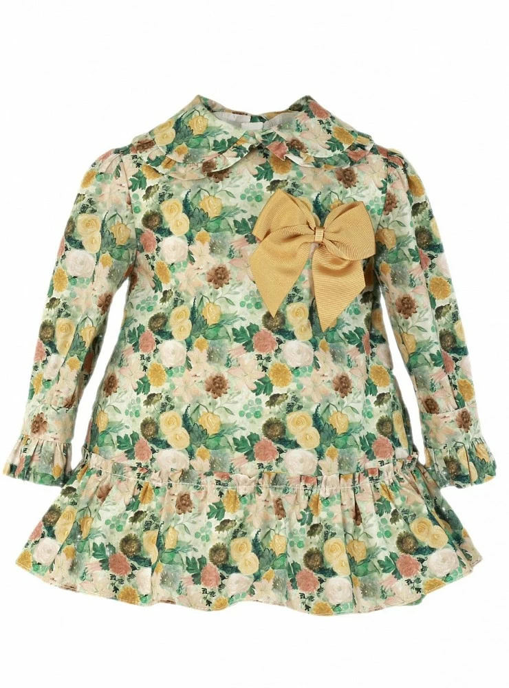 Vestido bebé niña con estampado flores