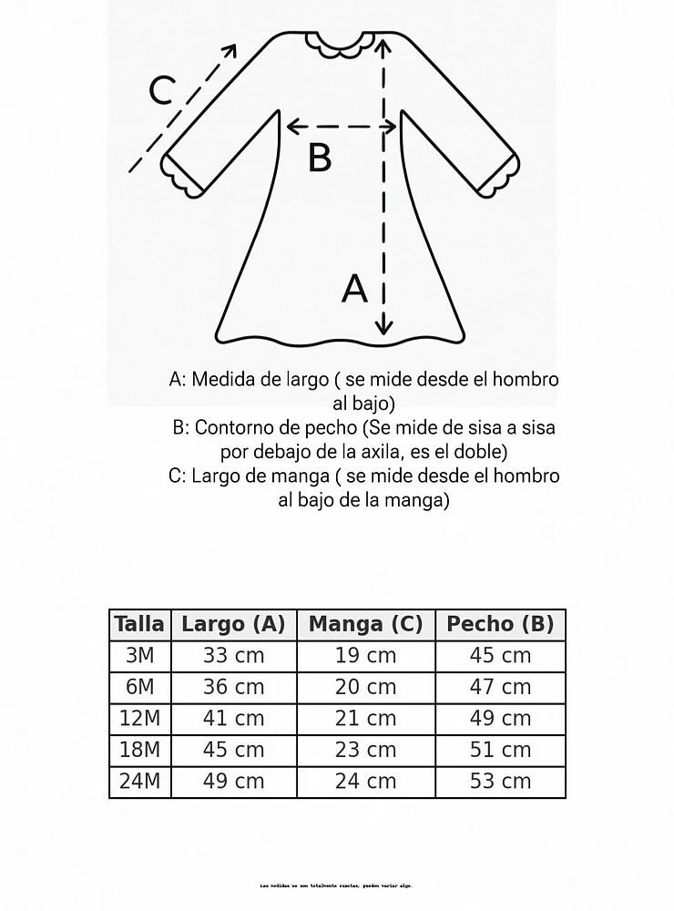 Vestido con capota para Bautizo colección Canela