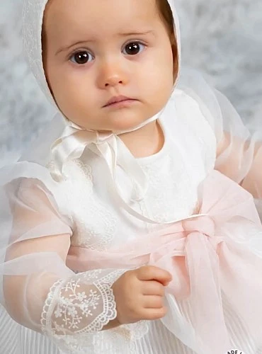Vestido con Capota para Bebé Niña en Organza Edición Limitada