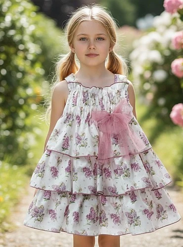 Vestido con estampado floral Colección Artesanía