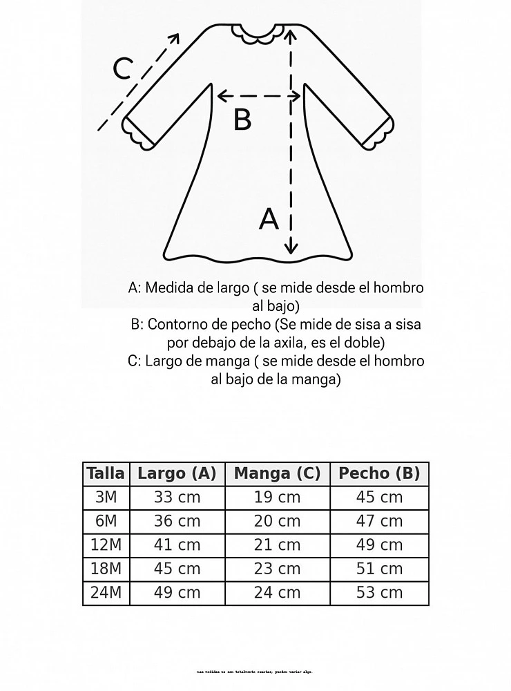 Vestido de Bautizo con Capota para Bebé Niña Colección Nuez