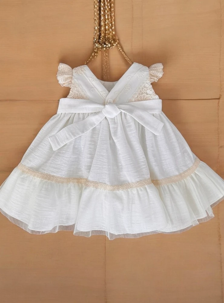 Vestido de ceremonia para bebé en bambula de lino | Colección Cher