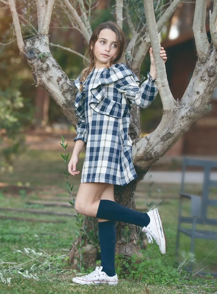 Vestido de cuadros colección Marine de Eve Children.