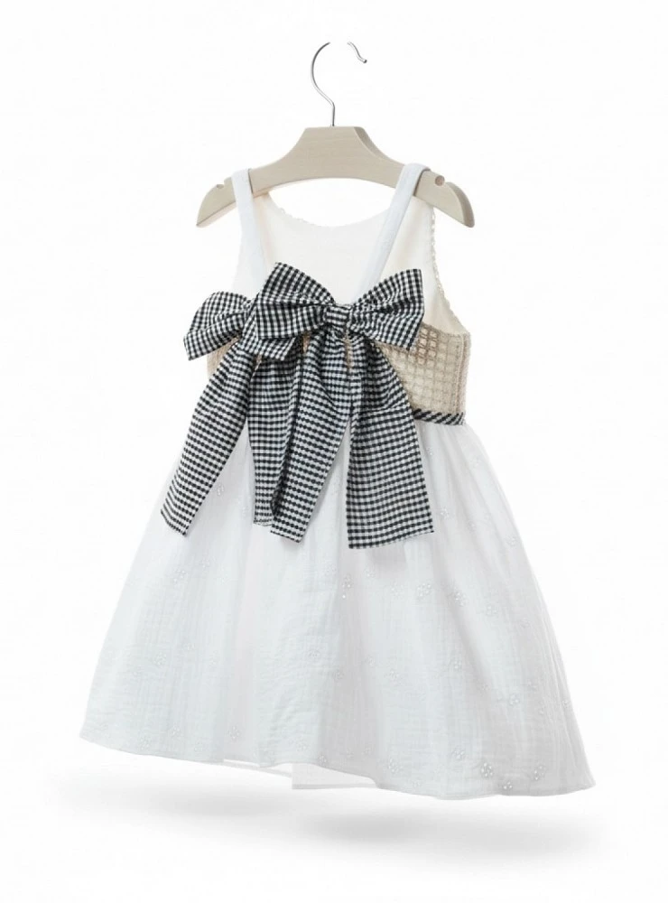 Vestido de muselina bordada colección Cerámica