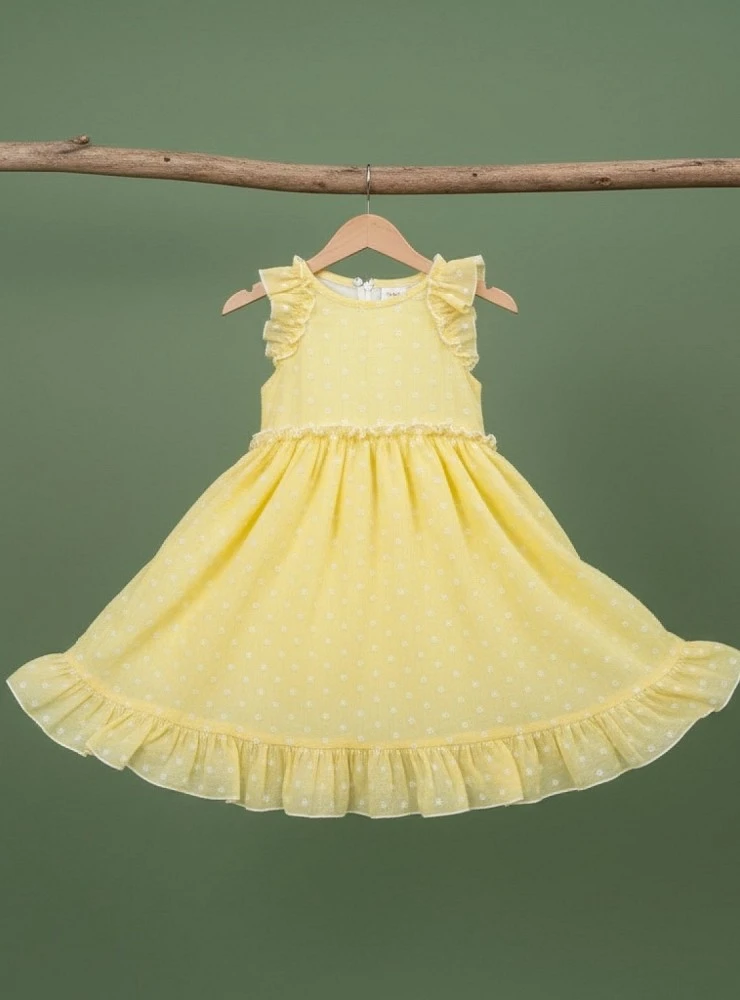 Vestido de plumeti amarillo colección Pretty