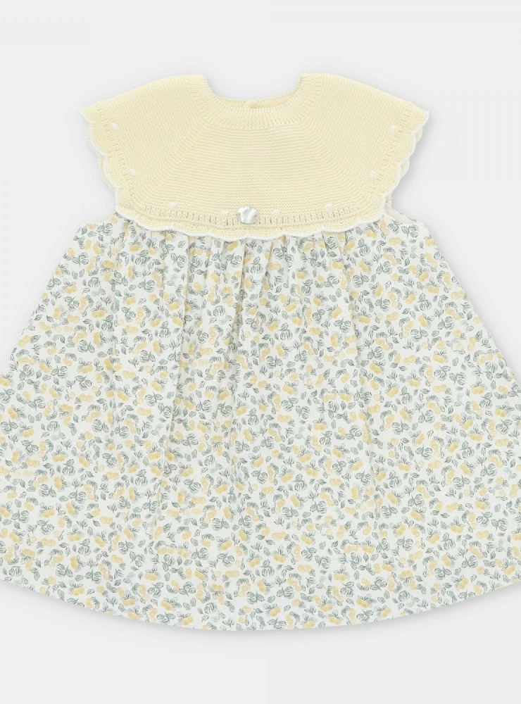 Vestido en punto y tela colección Winnipeg