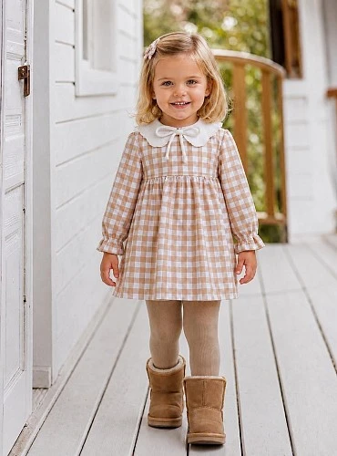 Vestido niña de cuadros con braguita – Colección Toffe