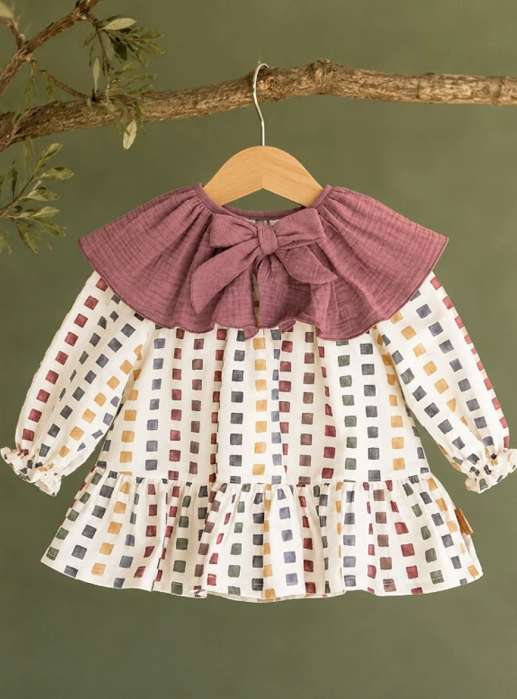 Vestido para niña con cuello desmontable Colección Parchís