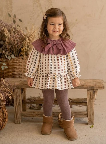 Vestido para niña con cuello desmontable Colección Parchís