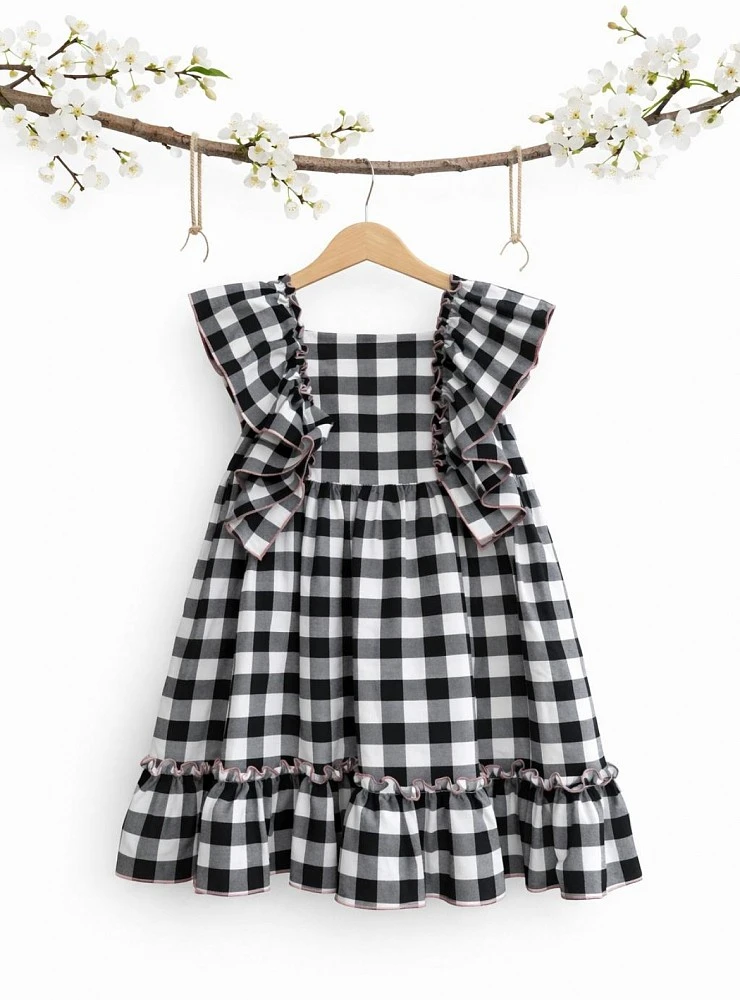 Vichy Noir dress and panties set