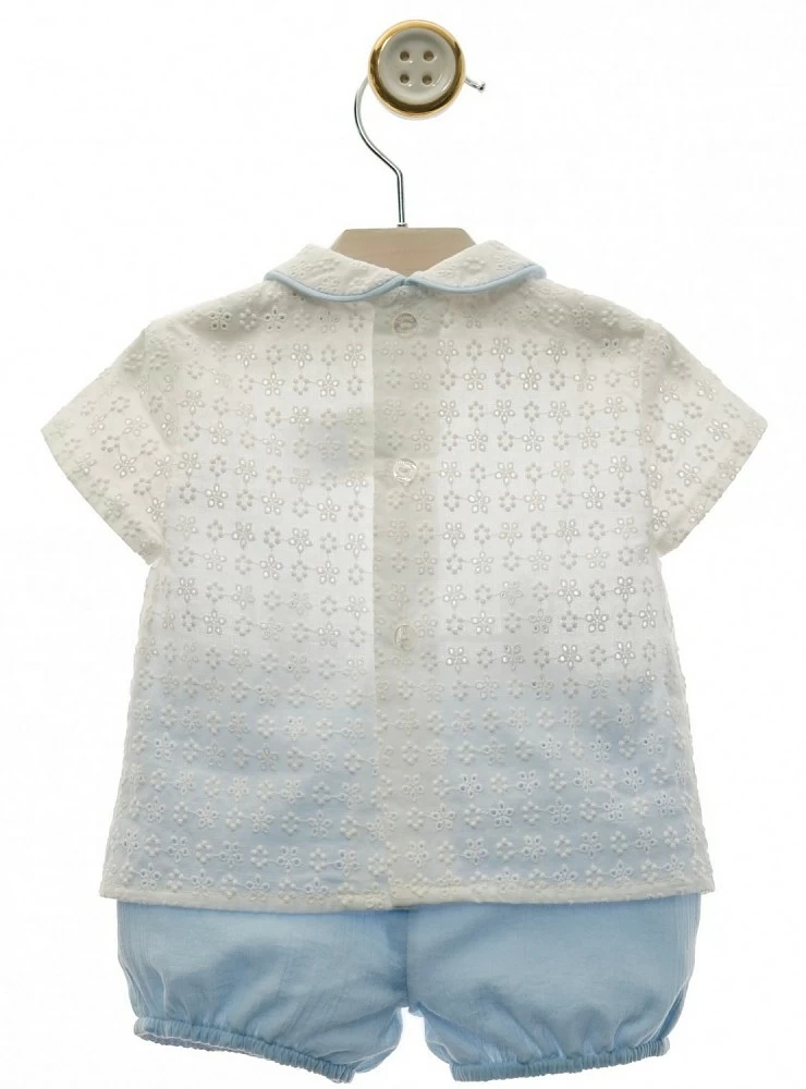 White and blue set for boy Luna collection