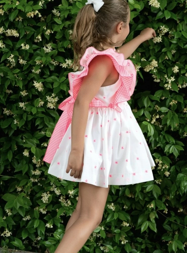 White and fuchsia dress from La Peppa Collection 883