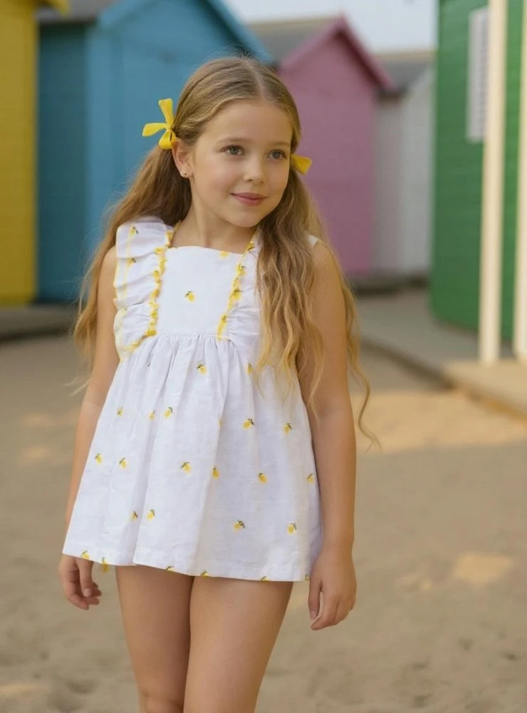 White and yellow dress from the Lemons collection