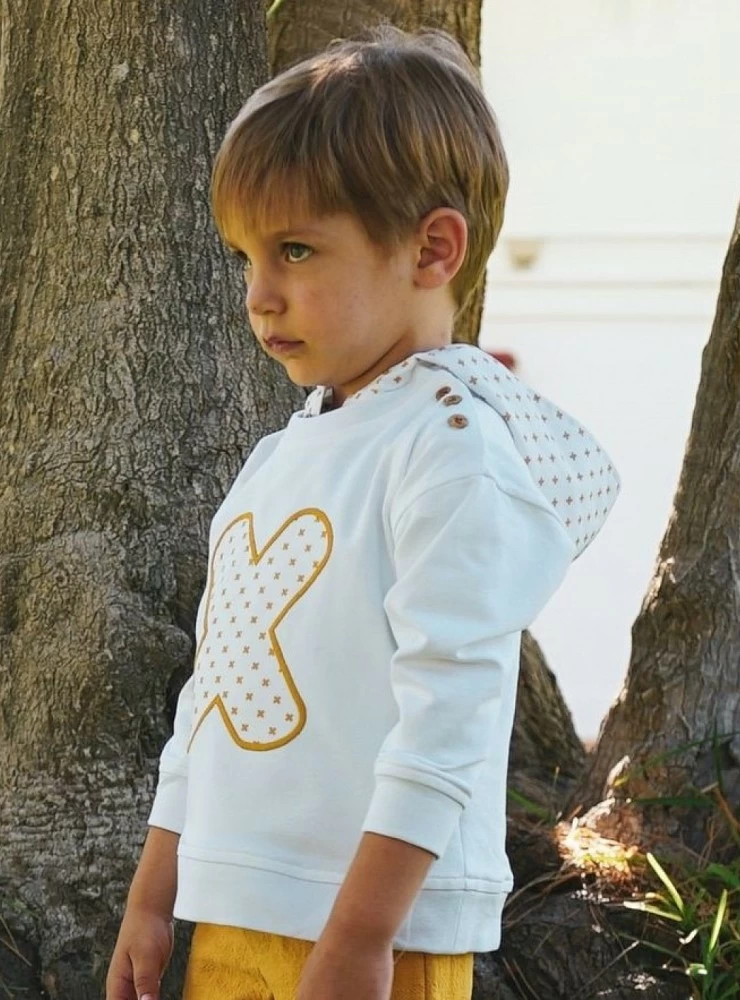 White and yellow sweatshirt Crosses Collection