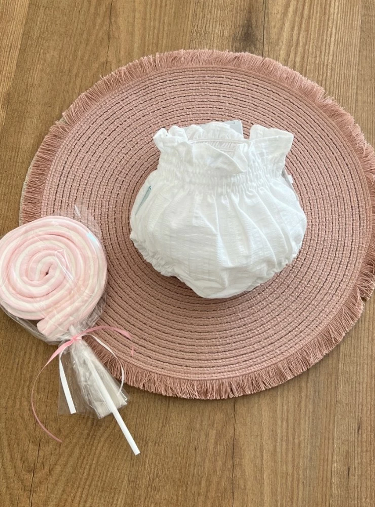 White Muslin unisex diaper cover