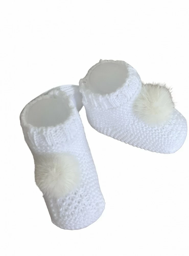 Winter knitted booties in various colors. One size