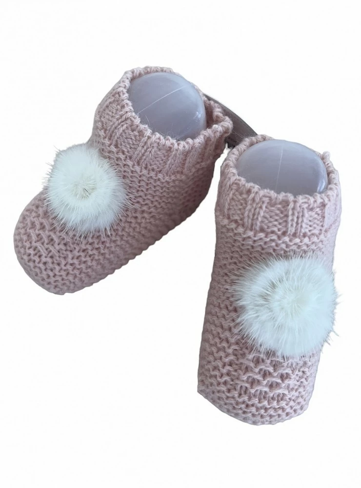 Winter knitted booties in various colors. One size