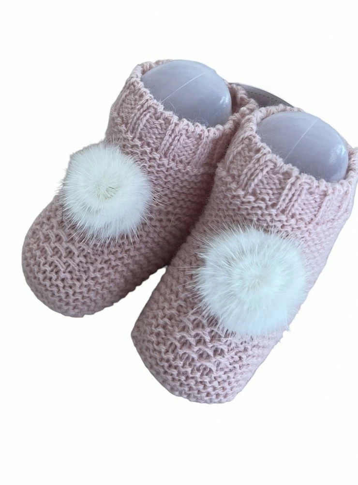 Winter knitted booties in various colors. One size