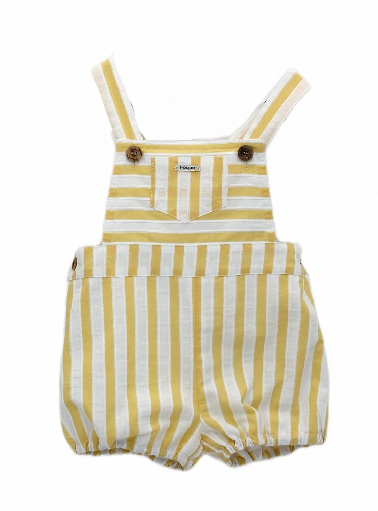 Yellow and white set. Overalls and blouse