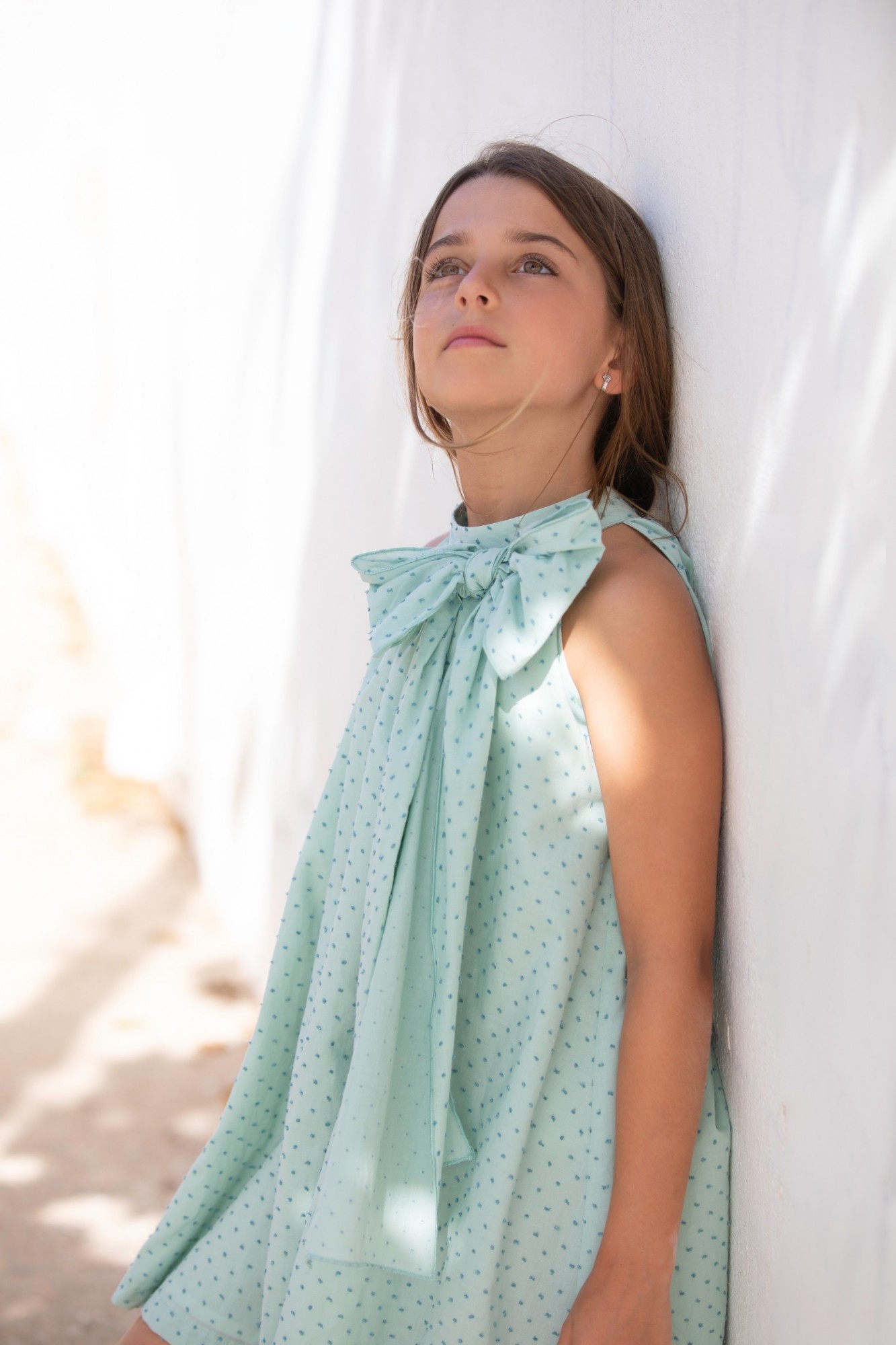Green plumeti dress Mint Green collection by Eve Children Lacasitadeblanca.es