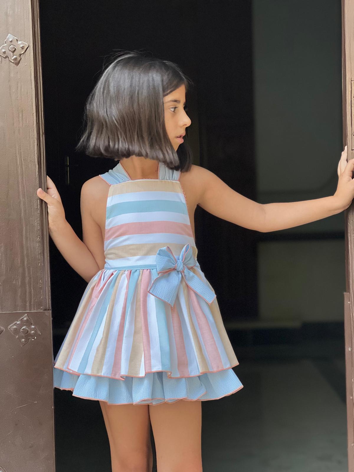 pastel pinafore dress Pastel Garden Pinafore Dress (Purple) S